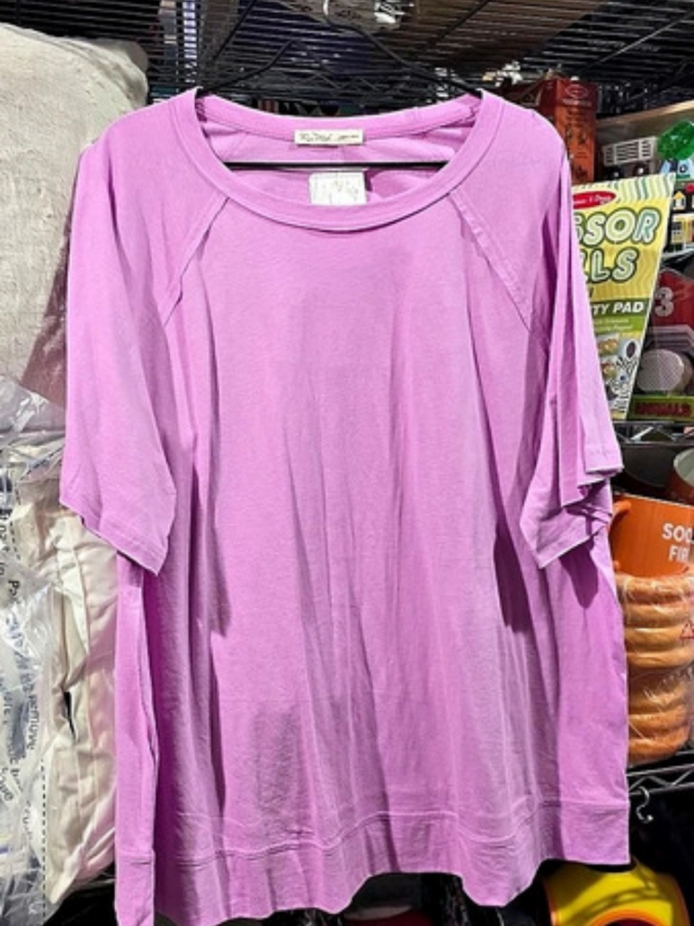 New Rae Mode Pink Cotton Short Sleeve Top Size1 XL
